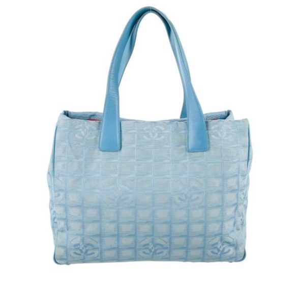 Authentic Chanel CHANEL New Travel Line Tote SM Bag Nylon Gently Used - Picture 1 of 6